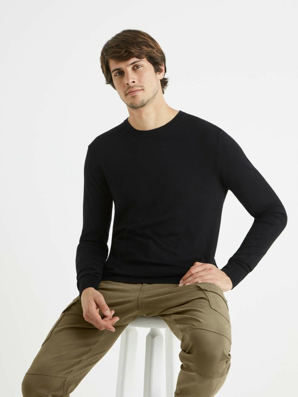Celio Befirstv Pulover Negru