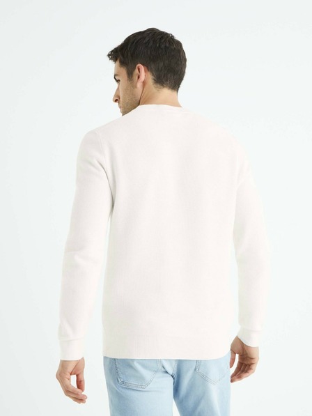 Celio Pulover alb pentru bărbați Celio Bepic