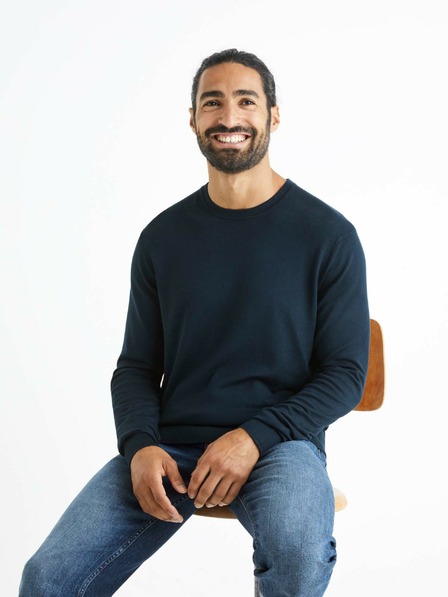 Celio Pulover albastru închis pentru bărbați Celio Befirst