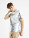 Celio Tricou cu dungi albe și negre pentru bărbați Celio Bebaser
