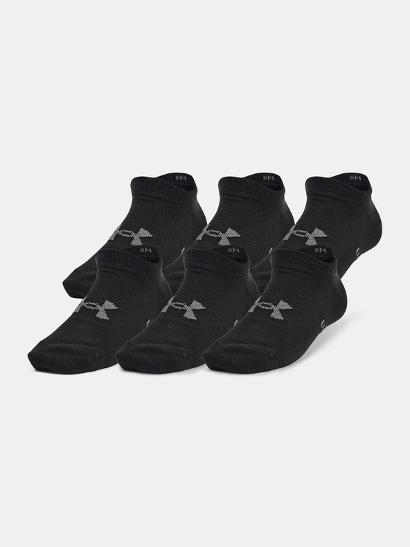 Under Armour UA Yth Essential No Show Șosete 6 perechi de copii Negru