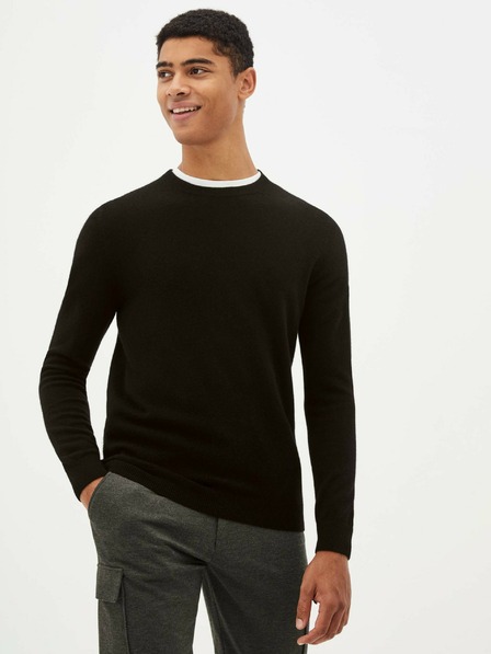 Celio Pulover negru din cașmir pentru bărbați Celio Jecloud