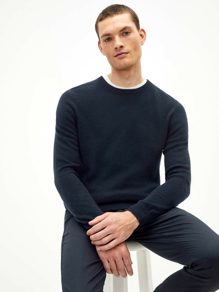 Celio Pulover din cașmir albastru închis pentru bărbați Celio Jecloud