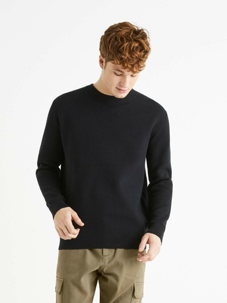 Celio Pulover basic negru pentru bărbați Celio Beclo