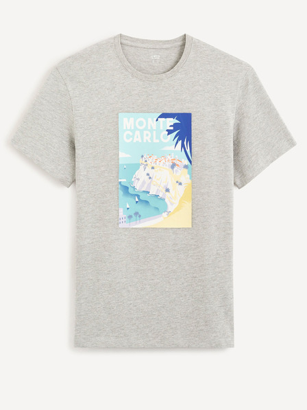 Celio Tricou din bumbac gri Celio Cevinty Monte Carlo