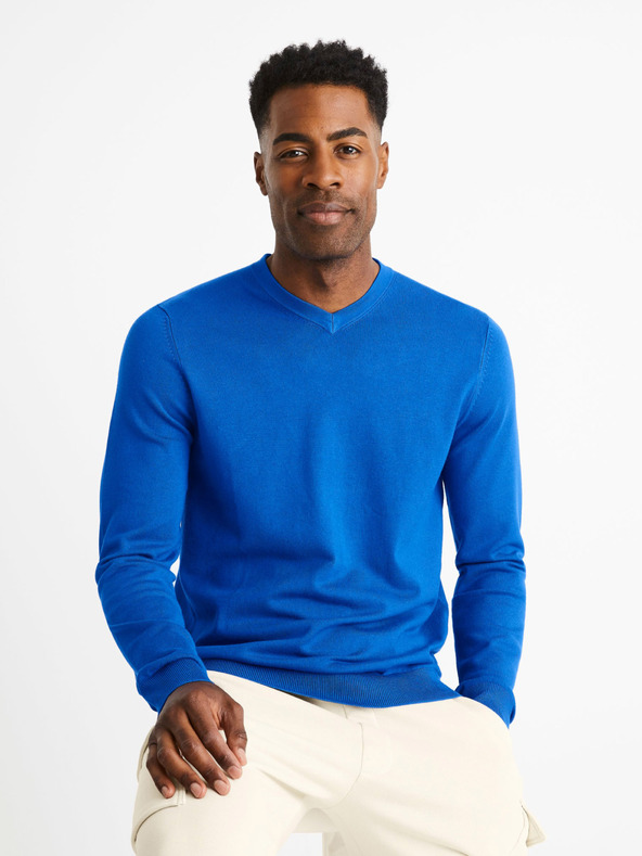 Celio Befirstv Pulover Albastru
