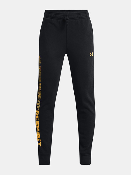 Under Armour UA Project Rock Rival Fleece Pantaloni de trening pentru copii