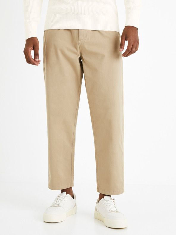 Celio Cochicrop Pantaloni Bej