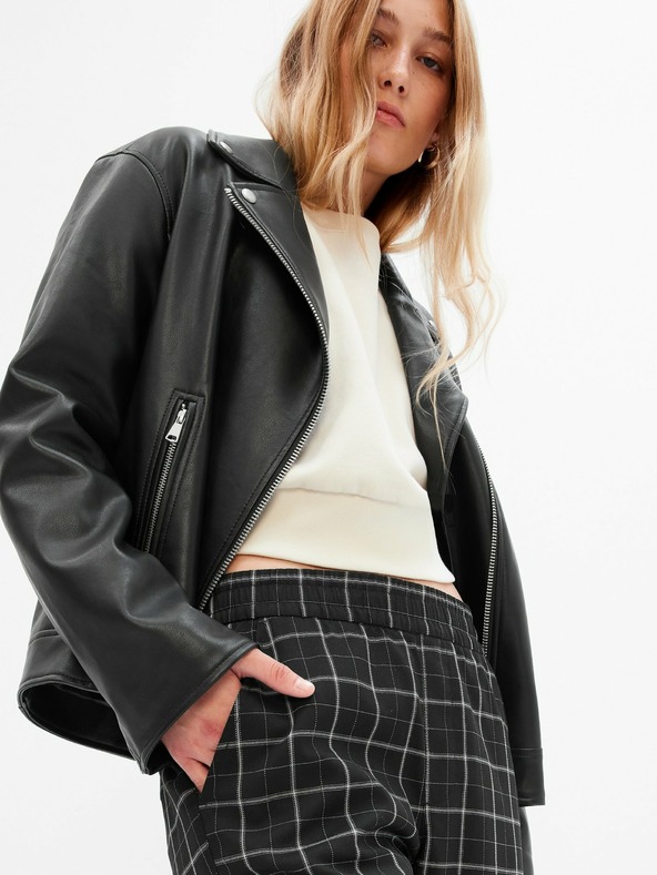 GAP Pantaloni mid rise din twill ușor GAP