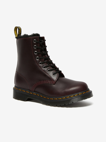 Dr. Martens Dr. Martens 1460 Serena 8 Eye cizme de gleznă din piele burgundy