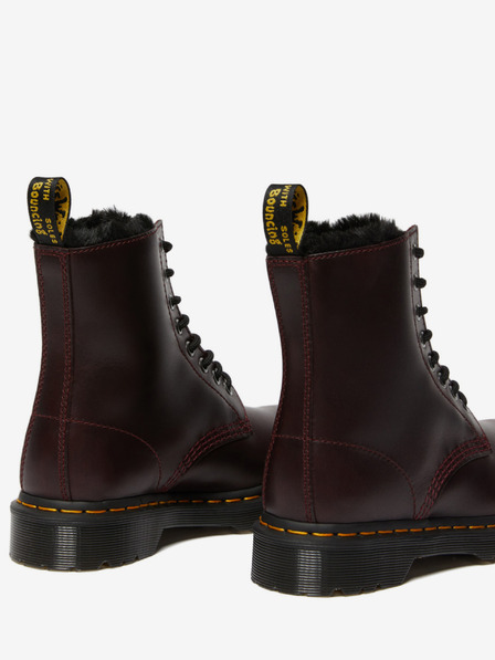Dr. Martens Dr. Martens 1460 Serena 8 Eye cizme de gleznă din piele burgundy