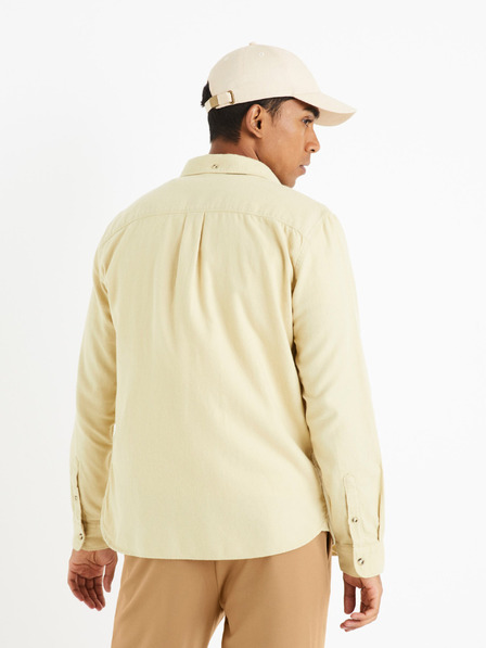 Celio Cămașă din flanel bej pentru bărbați Celio Caoflacko