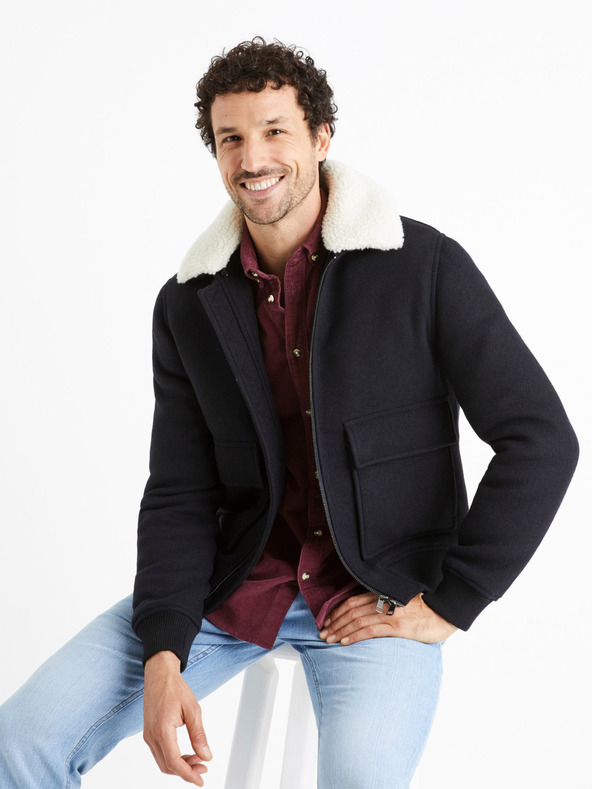 Celio Cuaviator Jachetă Negru