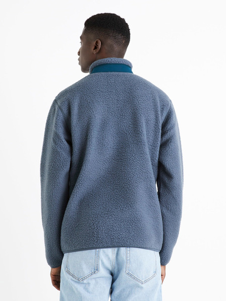 Celio Blu Sweatshirt fleece bărbați Celio Cesheep