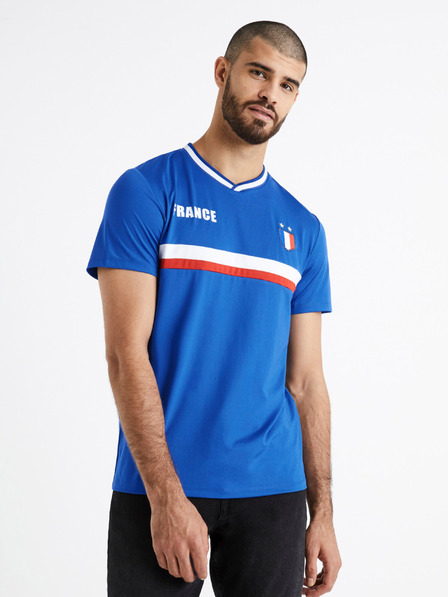 Celio Tricou de fotbal albastru Franța Celio