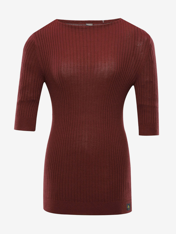 NAX Tricou maroniu închis pentru femei NAX NOVAKA