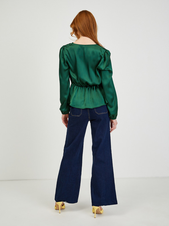 Orsay Bluză damă verde din satin ORSAY