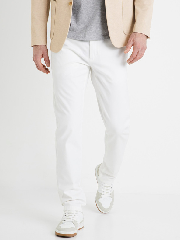 Celio Tocharles Chino Pantaloni Alb