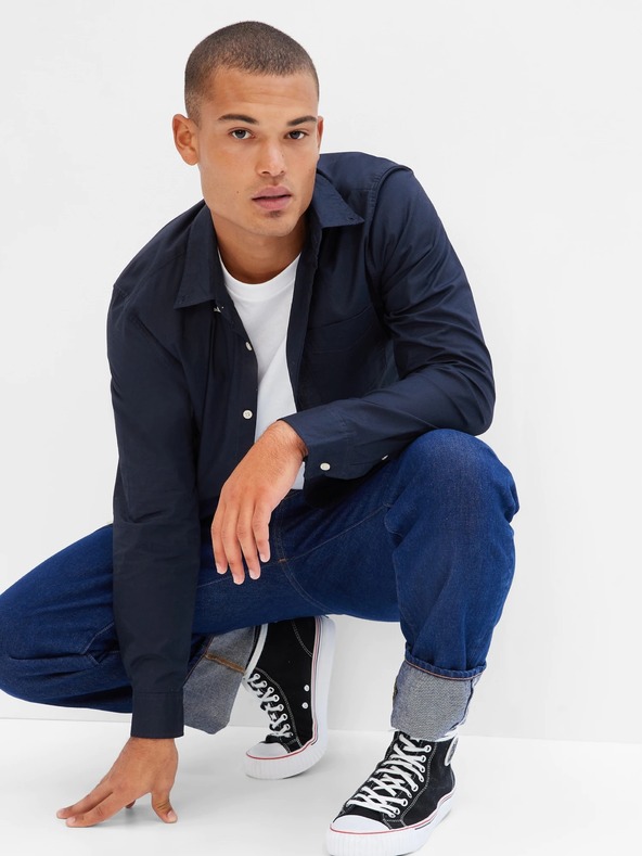 GAP Cămașă slim poplin stretch GAP