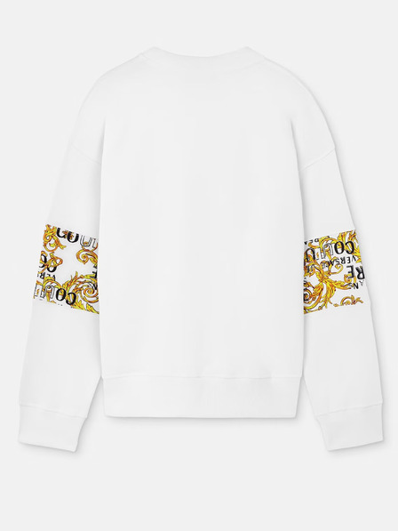 Versace Jeans Couture Hanorac alb supradimensionat pentru bărbați Versace Jeans Couture