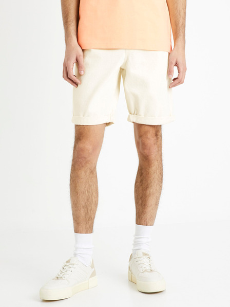 Celio Pantaloni scurți din denim crem pentru bărbați Celio Dojogdenbm