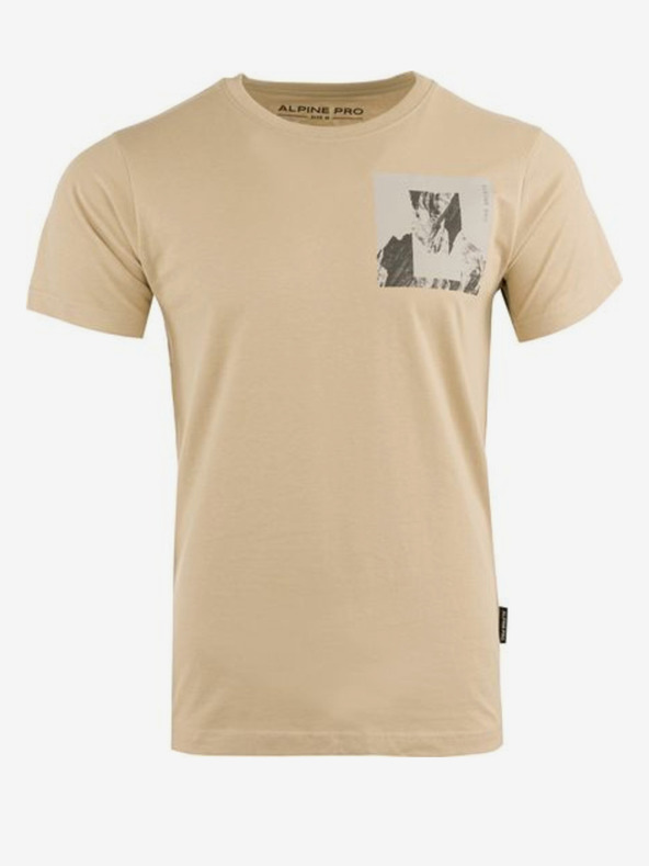 ALPINE PRO Tricou bej pentru bărbați ALPINE PRO WEDOR