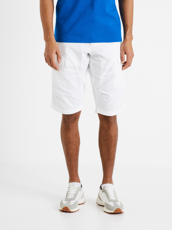 Celio Pantaloni scurți albi pentru bărbați Celio Bocourtbm1
