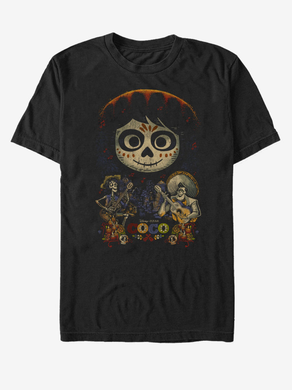 ZOOT.Fan Tricou unisex negru imprimat cu ZOOT.Fan Coco Poster Pixar