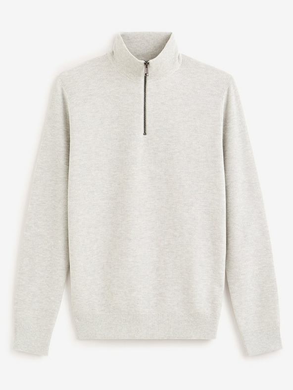 Celio Pulover de bază Celio Celim pentru bărbați, gri deschis