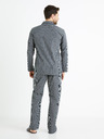 Celio Pijama pentru bărbați cu model albastru închis Celio Fipycar