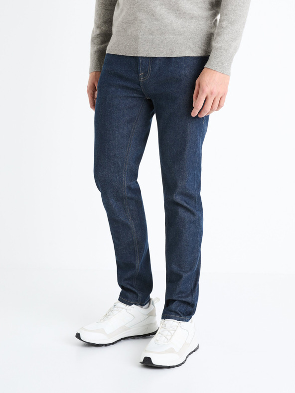 Celio Blugi slim fit albastru închis pentru bărbați Celio Fotaper