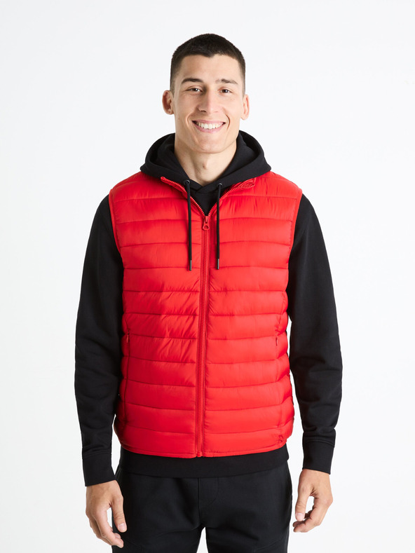 Celio Vestă matlasată roșie pentru bărbați Celio Fulock