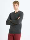 Celio Pulover bărbătesc din lână gri închis Celio Semeriv
