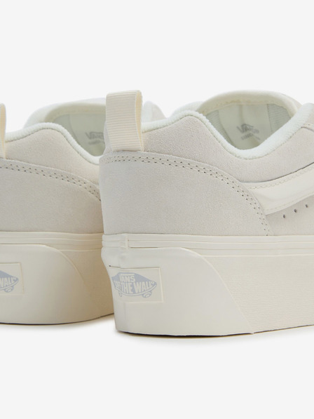 Vans Adidași cu platformă din piele întoarsă pentru femei, gri deschis VANS Knu Stack