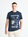 Celio Tricou imprimat albastru închis pentru bărbați Celio Fedecamp