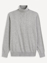 Celio Pulover basic cu guler înalt pentru bărbați, gri Celio Feroll