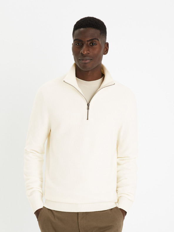 Celio Felinodek Pulover Alb
