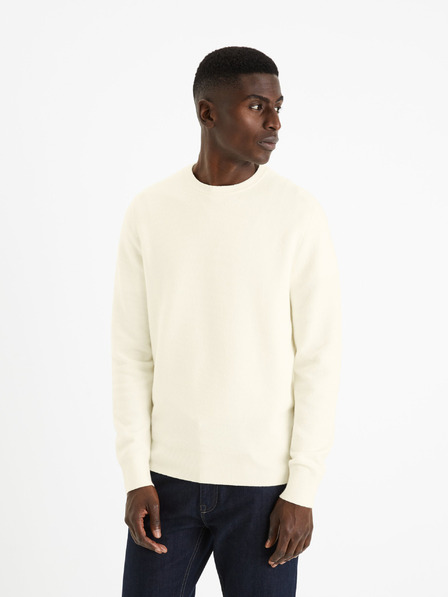 Celio Pulover de bază pentru bărbați Cream Celio Felinode