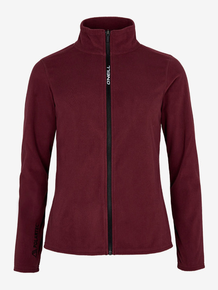 O'Neill Hanorac cu glugă și fermoar din fleece, burgundy, pentru femei, cu guler înalt O'Neill Jack's