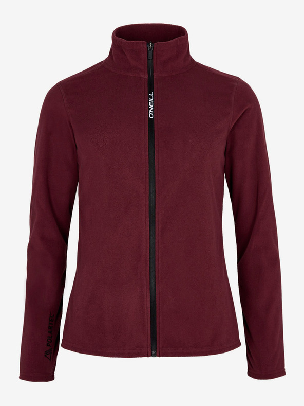 O'Neill Hanorac cu glugă și fermoar din fleece, burgundy, pentru femei, cu guler înalt O'Neill Jack's