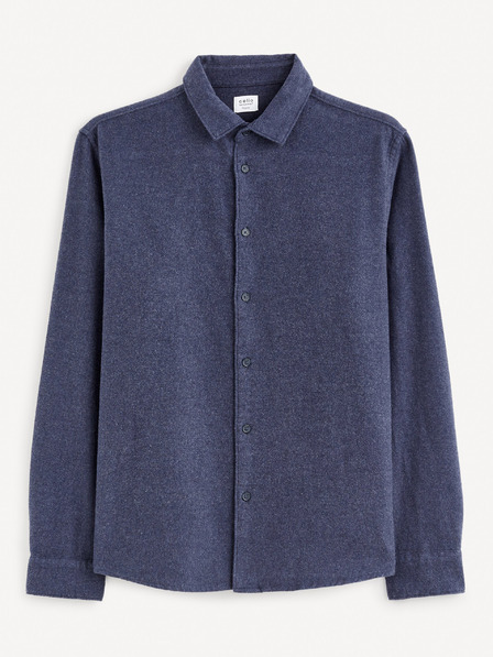 Celio Cămașă din flanel Celio Fanel albastru închis pentru bărbați