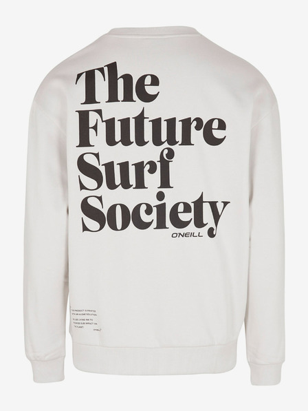 O'Neill Hanorac alb pentru bărbați O'Neill Future Surf Society imprimat pe spate