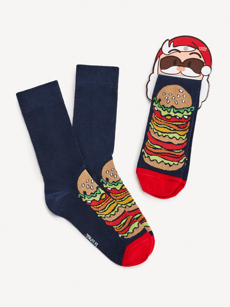 Celio Șosete cu model albastru închis pentru bărbați Celio Burger