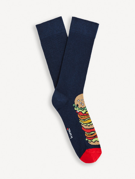 Celio Șosete cu model albastru închis pentru bărbați Celio Burger