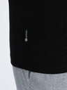 Ombre Clothing Tricou negru cu gât în V pentru bărbați Ombre Clothing