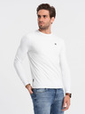 Ombre Clothing Tricou alb bărbați Ombre Clothing