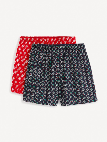 Celio Set de pantaloni scurți de Crăciun pentru bărbați, în două culori, în pachet cadou Celio