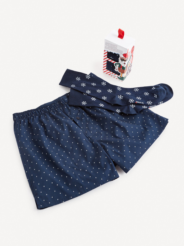 Celio Set Trenýrky a Șosete Albastru