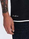 Ombre Clothing Tricou polo negru pentru bărbați Ombre Clothing