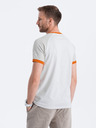 Ombre Clothing Tricou Ombre Clothing Reglan gri și alb pentru bărbați
